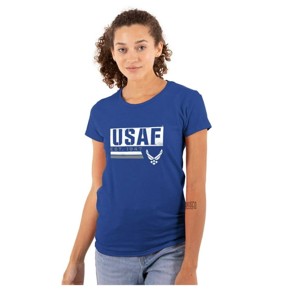 US Air Force USAF Est 1947 Logo Women's T Shirt Ladies Tee Brisco Brands S