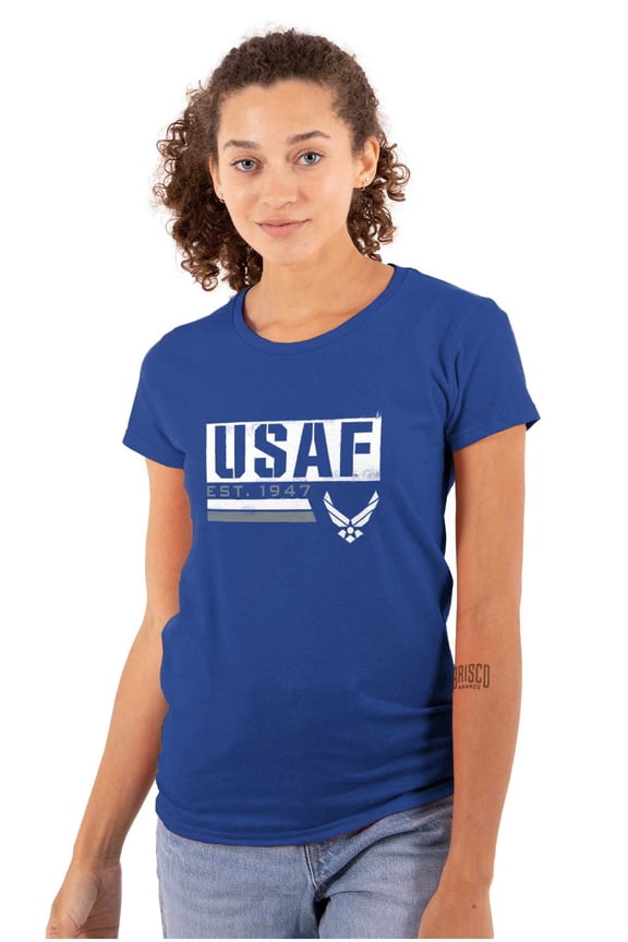 USAF Est 1947 Logo Women's T Shirt Ladies Tee Brisco Brands S