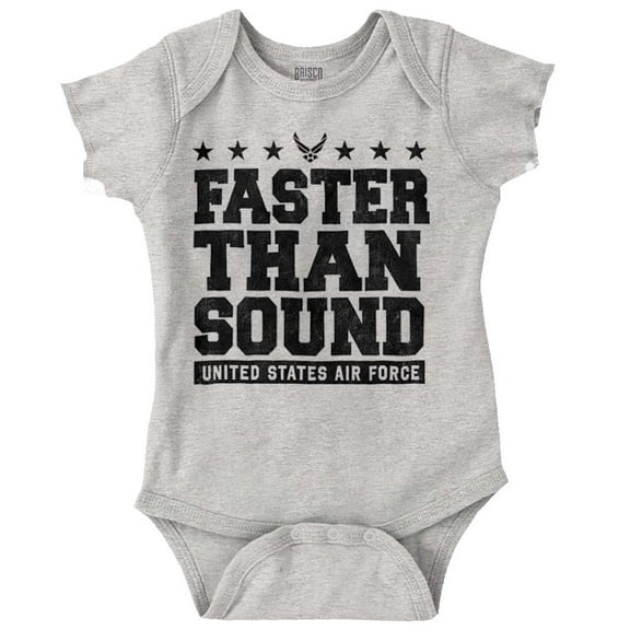 US Air Force USAF Faster Than Sound Romper Boys or Girls Infant Baby Brisco Brands 12M