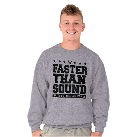 US Air Force USAF Faster Than Sound Unisex Plus Fleece Graphic Sweatshirt Brisco Brands 2X