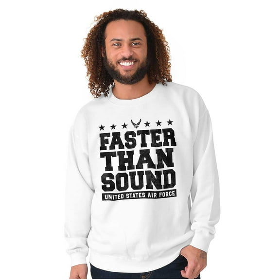 US Air Force USAF Faster Than Sound Unisex Plus Fleece Graphic Sweatshirt Brisco Brands 2X