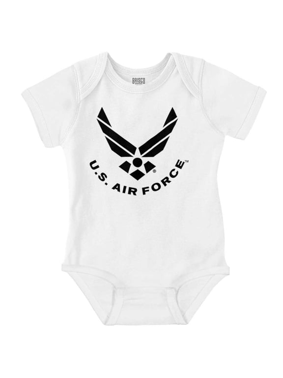 US Air Force USAF Fly Fight Emblem Romper Boys or Girls Infant Baby Brisco Brands 24M