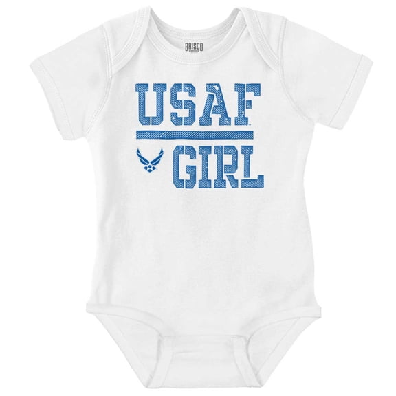 US Air Force USAF Girl Bodysuit Jumper Girls Infant Baby Brisco Brands NB