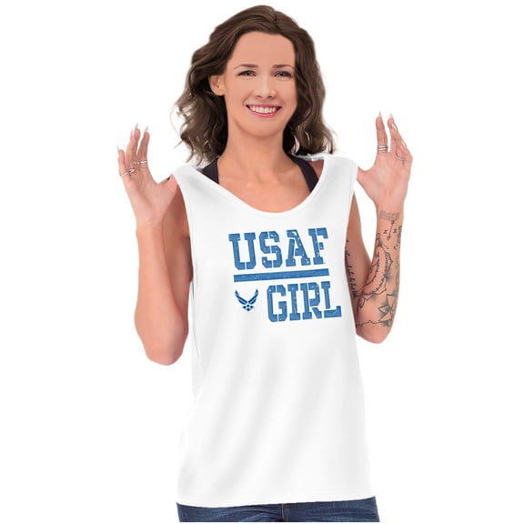 US Air Force USAF Girl Women Plus Size Tank Top Brisco Brands 2X