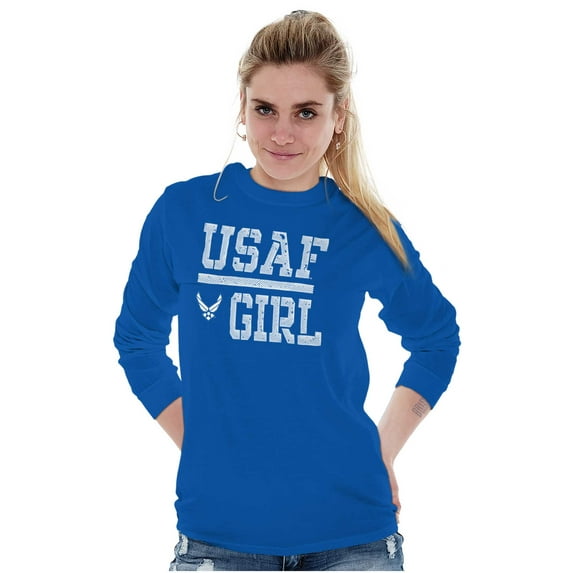 US Air Force USAF Girl Women's Long Sleeve T Shirt Brisco Brands S