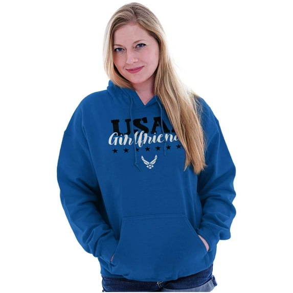 US Air Force USAF Girlfriend Pride Women Plus Size Hoodie Brisco Brands 2X