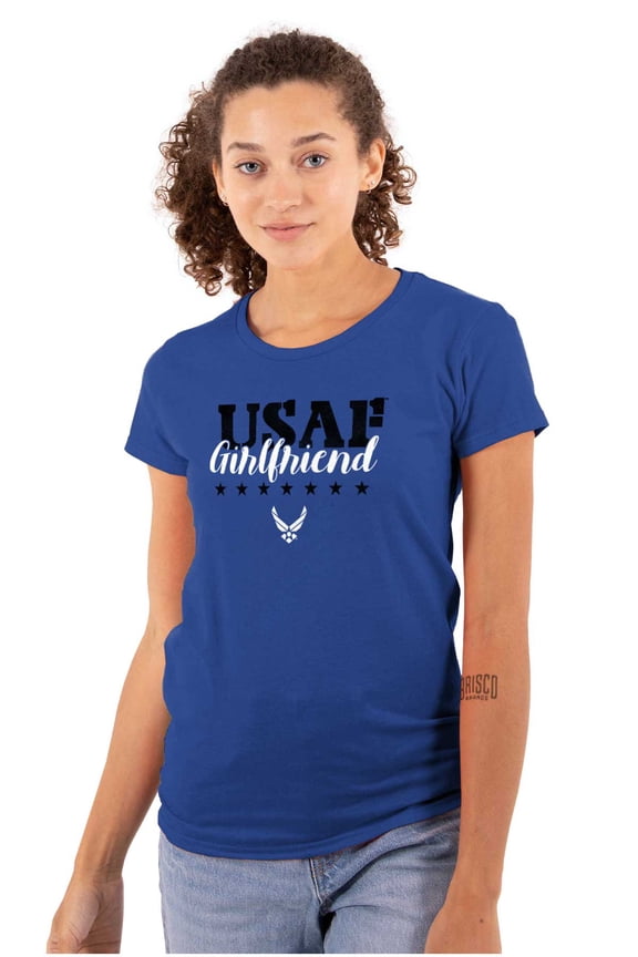 USAF Girlfriend Pride Women's T Shirt Ladies Tee Brisco Brands S
