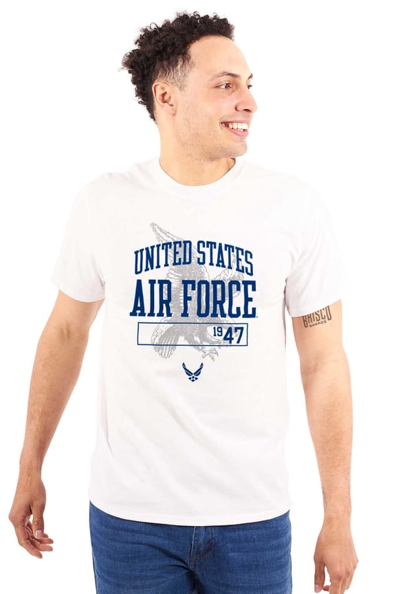US Air Force USAF Logo Bald Eagle Men's Graphic T Shirt Tees Brisco Brands L