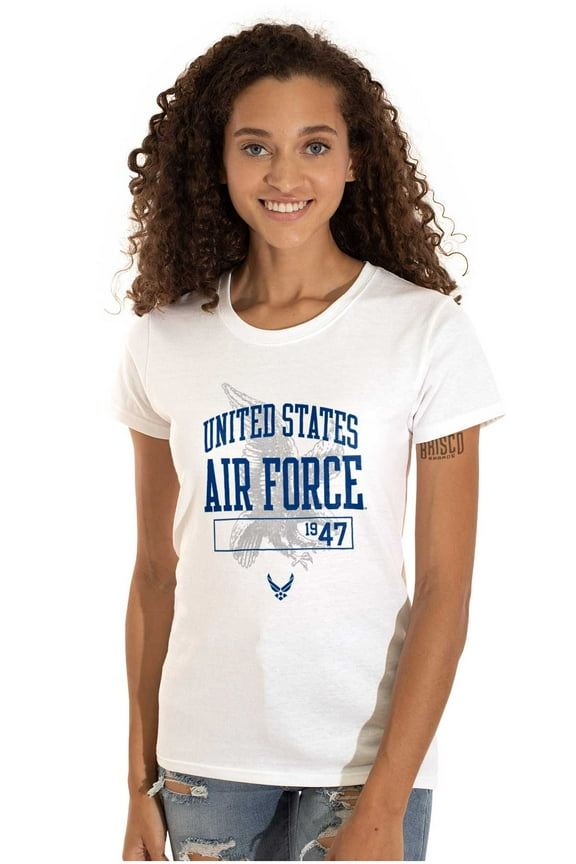 USAF Logo Bald Eagle Women's T Shirt Ladies Tee Brisco Brands M