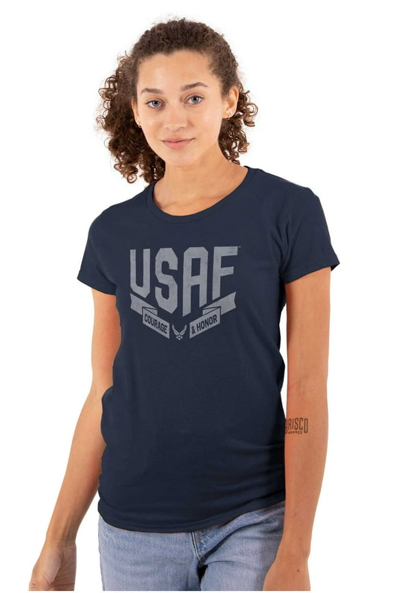 USAF Logo Courage Honor Women's Plus Size Shirt Brisco Brands 2X