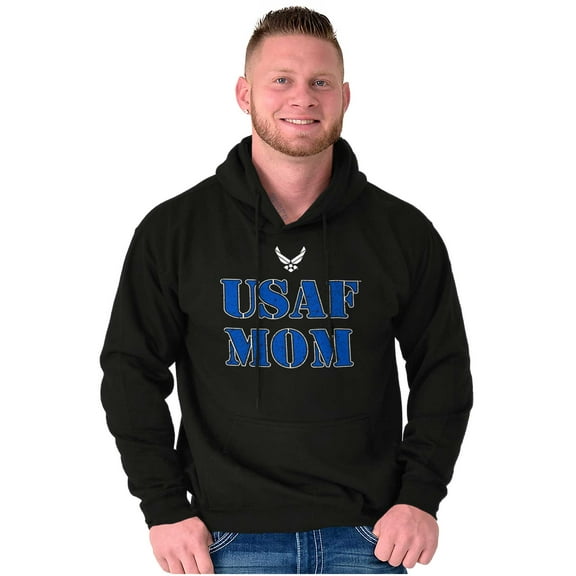 US Air Force USAF Mom Family Support Hoodie Sweatshirt Women Brisco Brands S