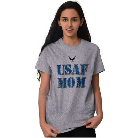US Air Force USAF Mom Family Support Women's Graphic T Shirt Tees Brisco Brands M