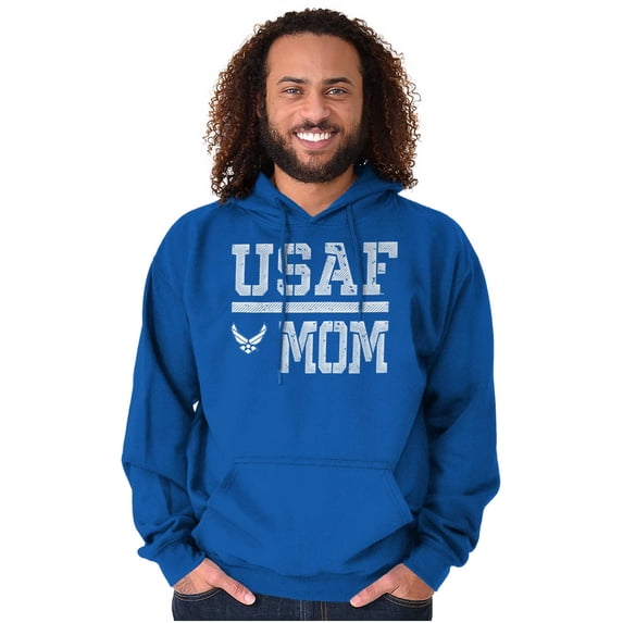 US Air Force USAF Mother Military Mom Hoodie Sweatshirt Women Brisco Brands L