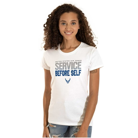 US Air Force USAF Service Before Self Women's T Shirt Ladies Tee Brisco Brands S