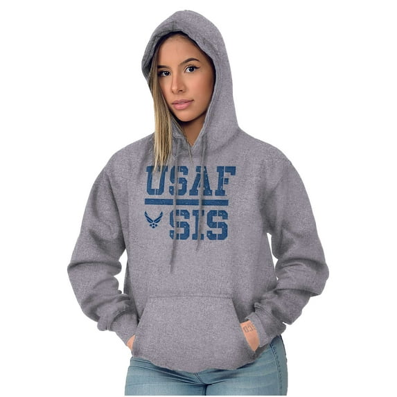 US Air Force USAF Sis Sister Hoodie Sweatshirt Women Brisco Brands S