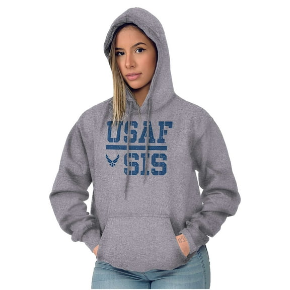 US Air Force USAF Sis Sister Hoodie Sweatshirt Women Brisco Brands S