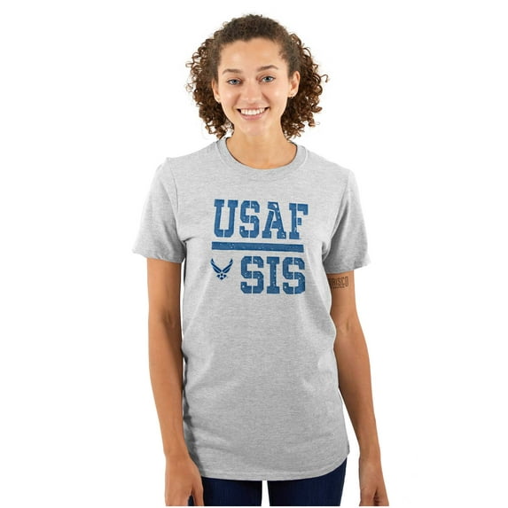 US Air Force USAF Sis Sister Women Plus Size Graphic Tee Tees Brisco Brands 5X