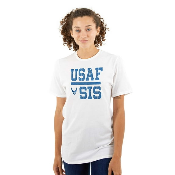 US Air Force USAF Sis Sister Women's Graphic T Shirt Tees Brisco Brands M