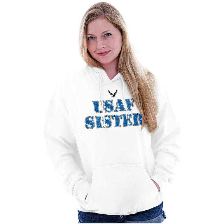 US Air Force USAF Sister Proud Sis Women Plus Size Hoodie Brisco Brands 5X