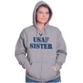thumbnail image 1 of US Air Force USAF Sister Proud Sis Women Plus Size Zipper Hoodie Brisco Brands 2X, 1 of 5
