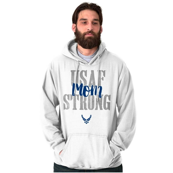 US Air Force USAF Strong Military Mom Hoodie Sweatshirt Women Brisco Brands M