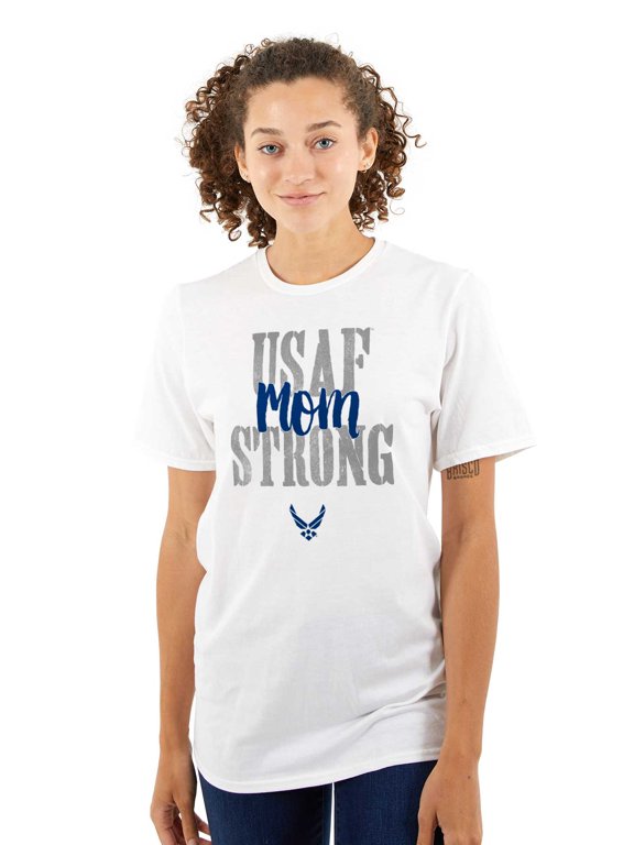 USAF Strong Military Mom Women Plus Size Graphic Tee Tees Brisco Brands 2X