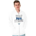 thumbnail image 1 of US Air Force USAF Strong Military Mom Zip Hoodie Sweatshirt Women Brisco Brands S, 1 of 6