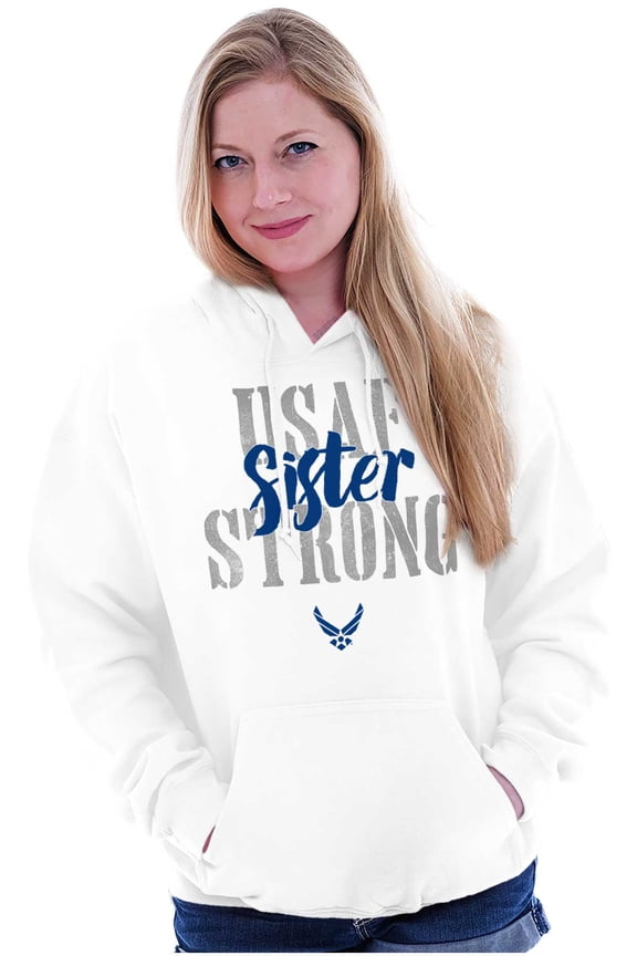 US Air Force USAF Strong Sister Hoodie Sweatshirt Women Brisco Brands M