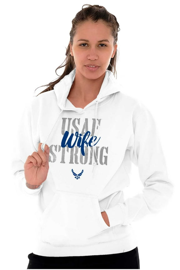 USAF Strong Wife Hoodie Sweatshirt Women Brisco Brands X