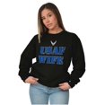 thumbnail image 1 of US Air Force USAF Wife Proud Spouse Women Crewneck Sweatshirt Brisco Brands S, 1 of 6