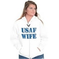 thumbnail image 1 of US Air Force USAF Wife Proud Spouse Women Plus Size Zipper Hoodie Brisco Brands 2X, 1 of 5