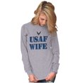 thumbnail image 1 of US Air Force USAF Wife Proud Spouse Women's Long Sleeve T Shirt Brisco Brands X, 1 of 6