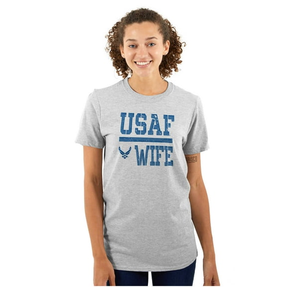 US Air Force USAF Wife Spouse Women's Graphic T Shirt Tees Brisco Brands S