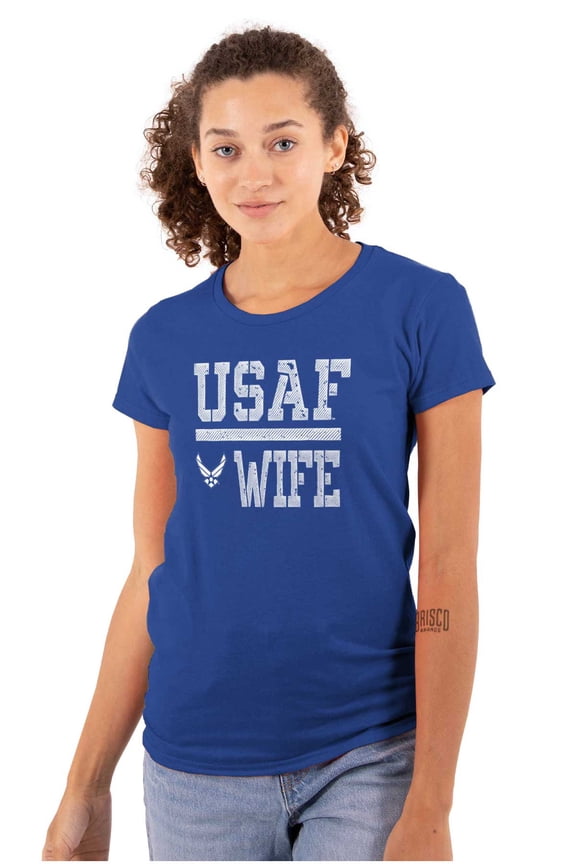 US Air Force USAF Wife Spouse Women's T Shirt Ladies Tee Brisco Brands S