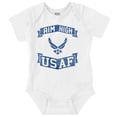 thumbnail image 1 of US Air Force USAF Wings Aim High Romper Boys or Girls Infant Baby Brisco Brands 18M, 1 of 6