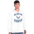 thumbnail image 1 of US Air Force USAF Wings Aim High Zip Up Hoodie Men's Women's Brisco Brands S, 1 of 6