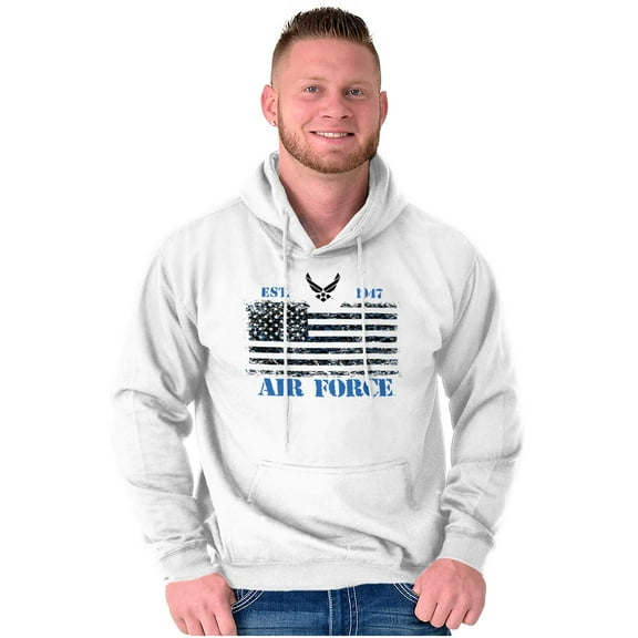 US Air Force United States Flag Hoodie Sweatshirt Women Men Brisco Brands L