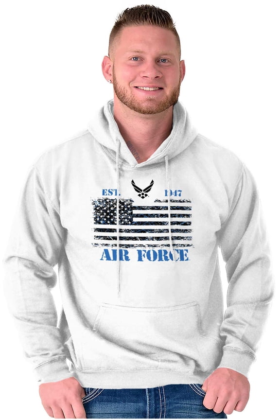 US Air Force United States Flag Hoodie Sweatshirt Women Men Brisco Brands L