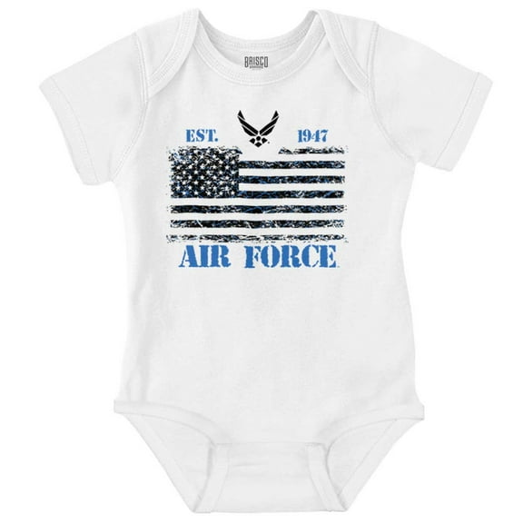US Air Force United States Flag Romper Boys or Girls Infant Baby Brisco Brands 18M