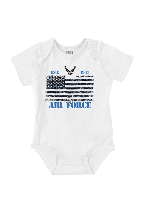 US Air Force United States Flag Romper Boys or Girls Infant Baby Brisco Brands 18M