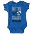 thumbnail image 1 of US Air Force United States Wings Logo Romper Boys or Girls Infant Baby Brisco Brands 18M, 1 of 7