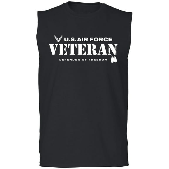 US Air Force Vet Defender of Freedom Adult Sleeveless Tee