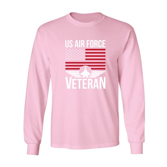 US Air Force Veteran Flag Adult Long Sleeve T-shirt