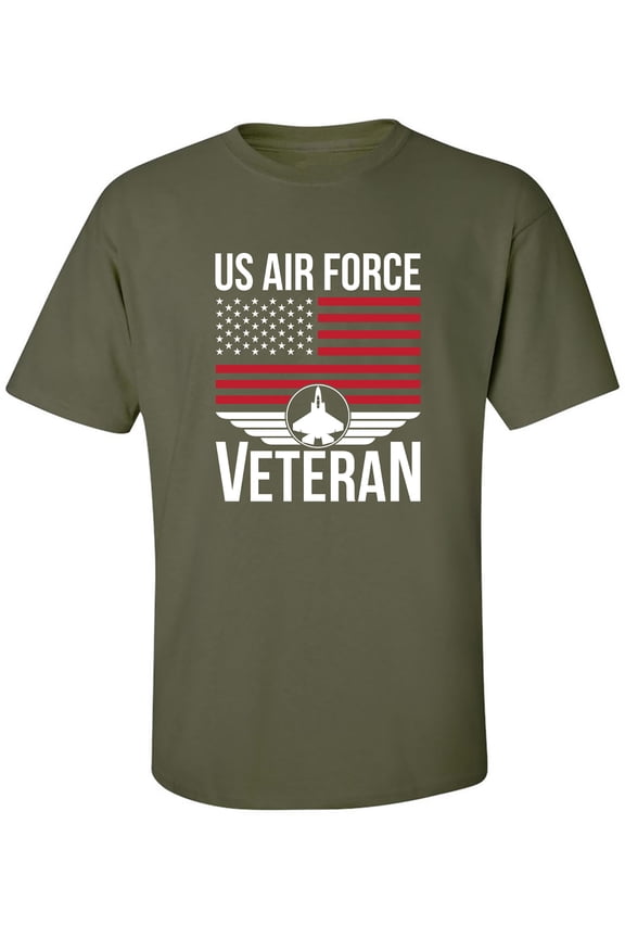 US Air Force Veteran Flag Adult Short Sleeve T-shirt