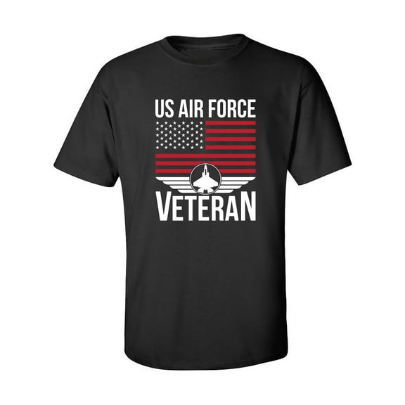 US Air Force Veteran Flag Adult Short Sleeve T-shirt