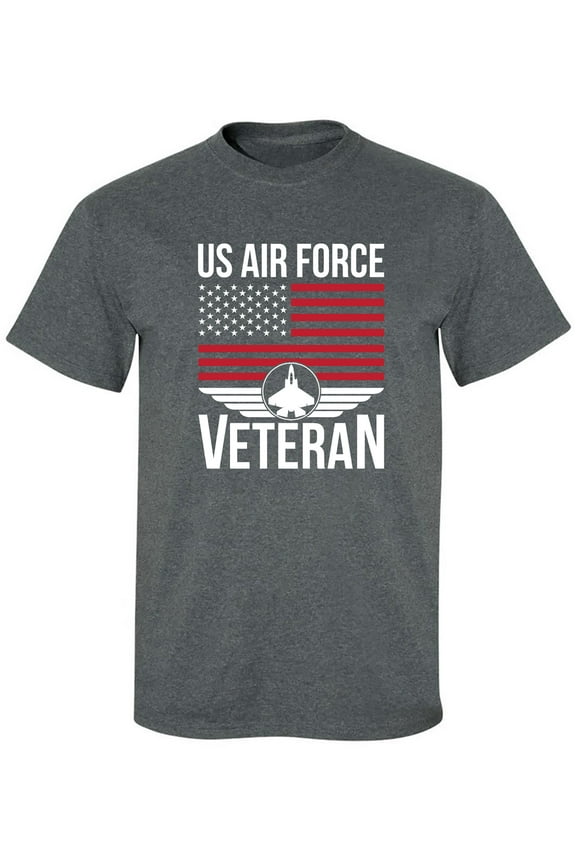 US Air Force Veteran Flag Adult Short Sleeve T-shirt