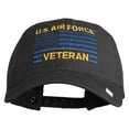 thumbnail image 1 of US Air Force Veteran Flag Embroidered Solid Cotton Twill Low Profile Strap Cap - Black OSFM, 1 of 5