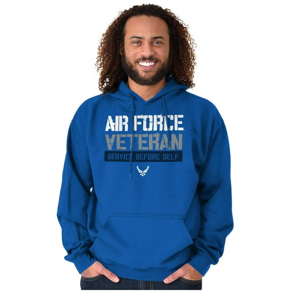 US Air Force Veteran USAF Pride Hoodie Sweatshirt Women Men Brisco Brands L