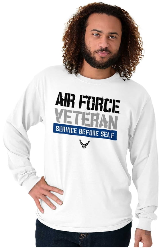US Air Force Veteran USAF Pride Long Sleeve TShirt Men Women Brisco Brands S