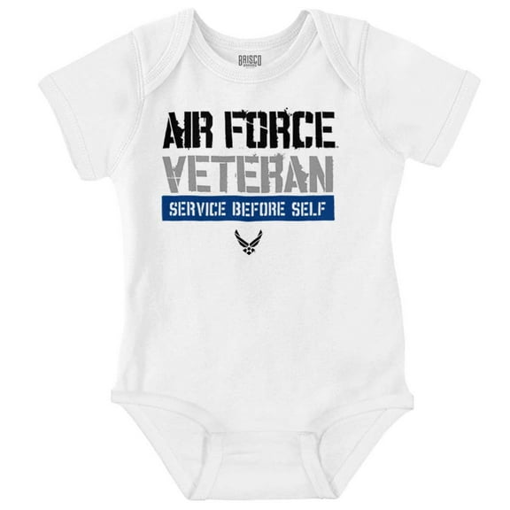 US Air Force Veteran USAF Pride Romper Boys or Girls Infant Baby Brisco Brands 12M